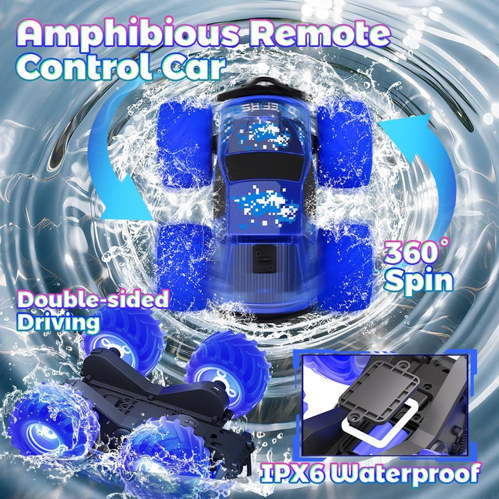 Drefirsa Juguete de camión monstruo anfibio, auto de control remoto...