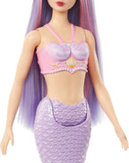 Barbie Muñeca de sirena con accesorio de pelo y diadema de