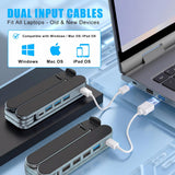 werfami Soporte para laptop con estación de acoplamiento plegable p...
