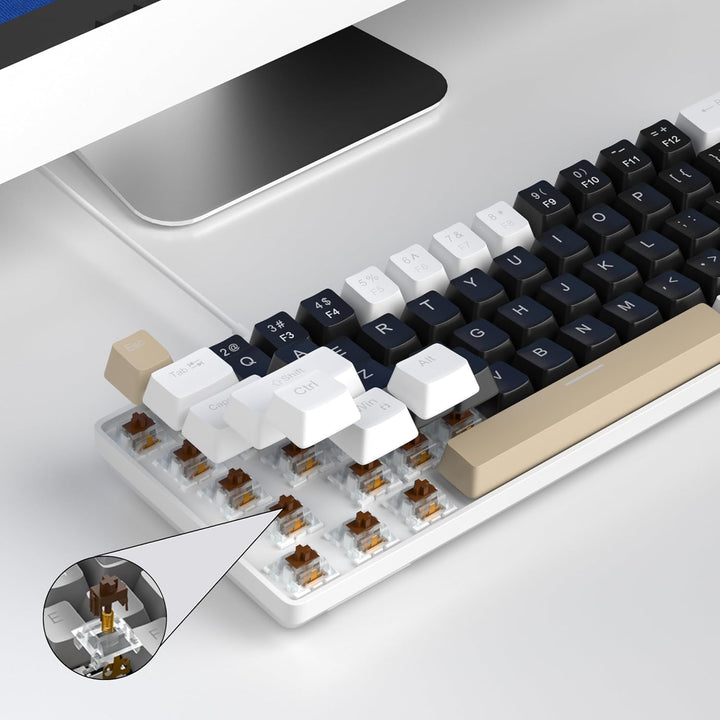 MageGee Teclado mecánico portátil 60% para juegos, MK-Box con retro...