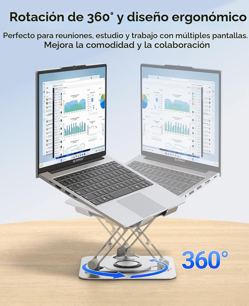 ORICO Soporte ajustable para computadora portátil para escritorio, base