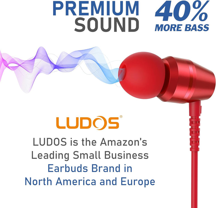 LUDOS OMNITONE Auriculares con cable in-ear, 5 años de garantía, au...