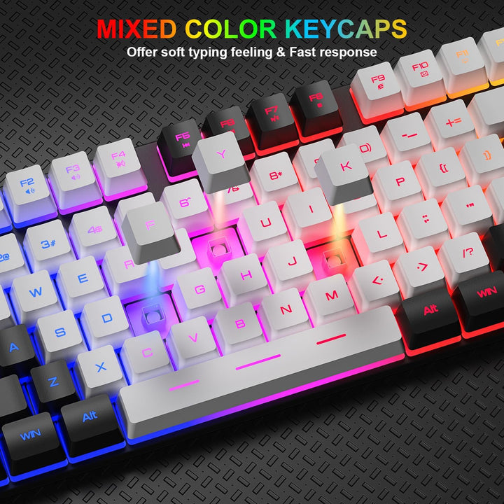 Conjunto de teclado y ratón para juegos RGB BlueFinger, con cable U...