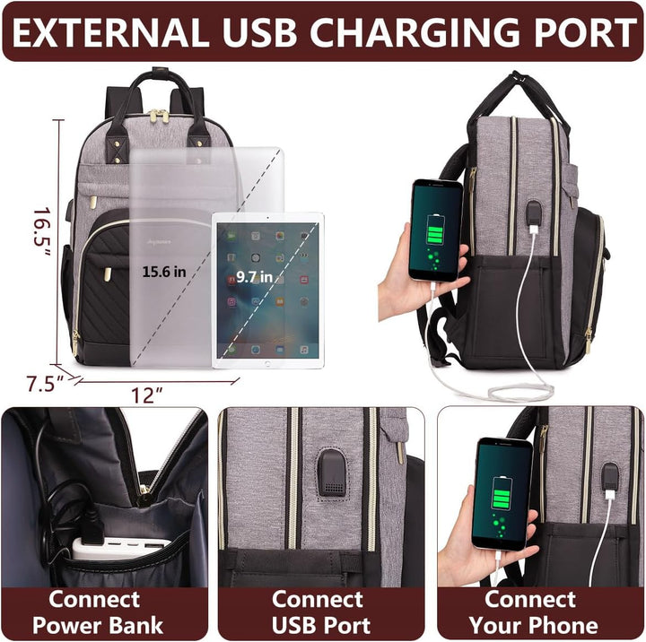 bagswan Mochila para computadora portátil para mujeres\/hombres, se...