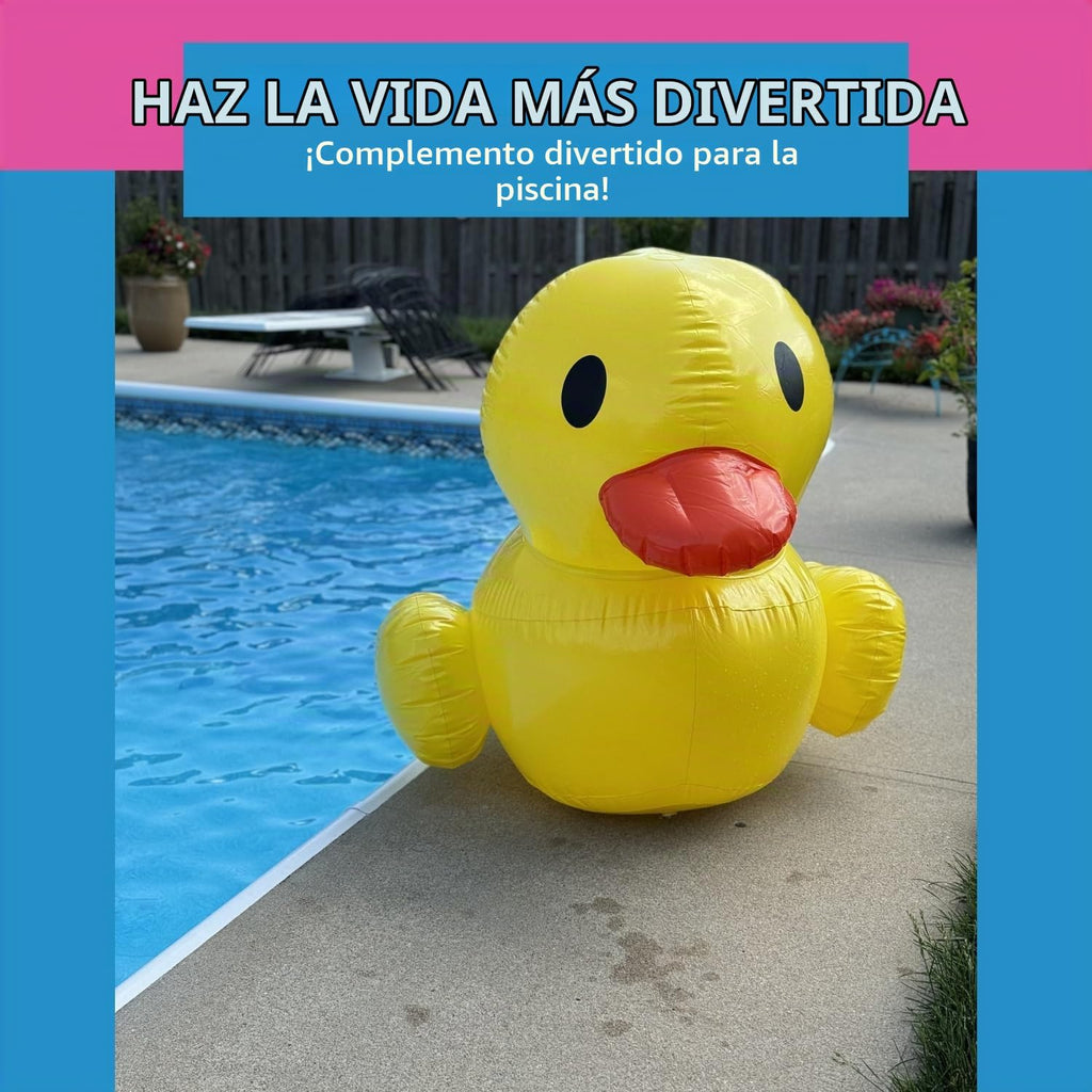 Fun Express Giant Inflatable Rubber Duck, 4 Feet, Yellow