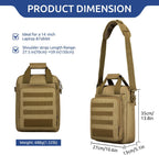 Bolsa de Mensajero Táctica ZHIERNA, Maletín Táctico para Laptop de Alta Resistencia con MOLLE, Bolso de Hombro para Hombre (Incluye Parche)
