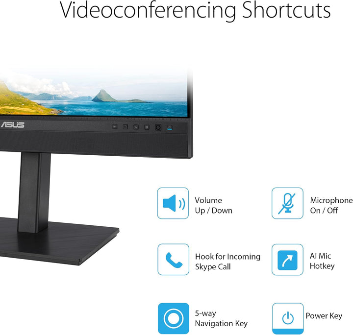 ASUS Monitor de videoconferencia 1080P de 24 pulgadas (BE24ECSNK) -...