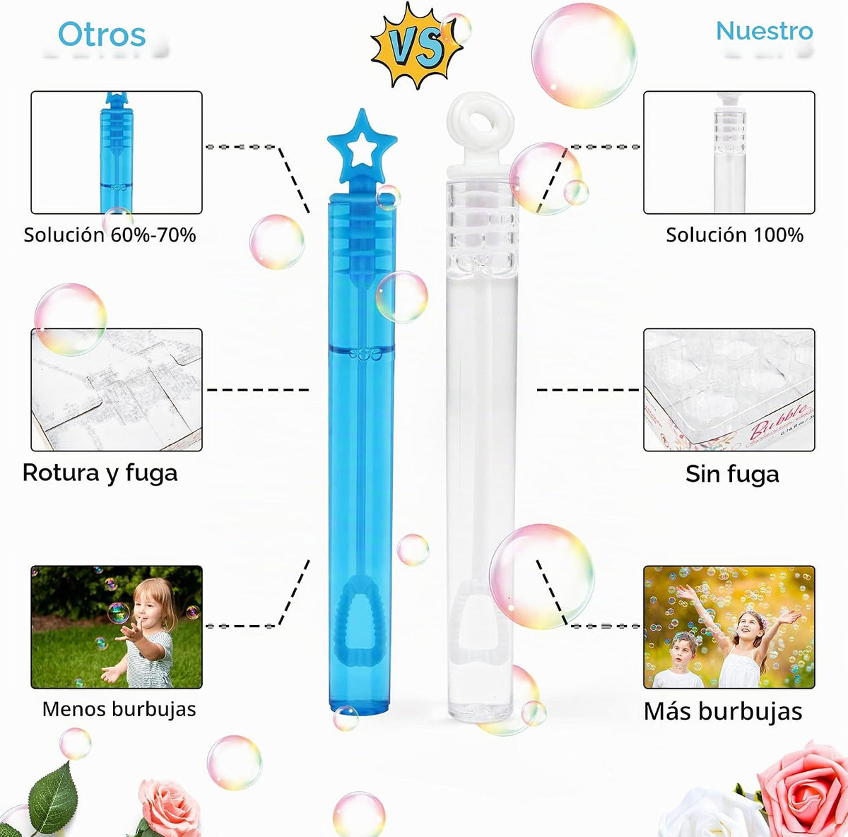 Paquete de 160 varitas de burbujas a granel, recuerdos de fiesta para bodas, aniversarios, celebraciones, graduaciones, cumpleaños, juguetes de verano para niños y adultos por Inscraft
