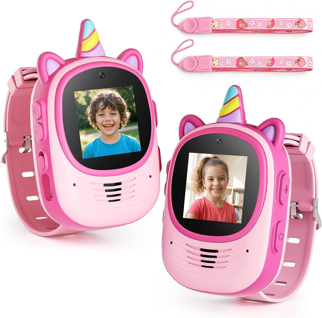 Walkie Talkies de video para niños, paquete de 2 con diseño desgastado en