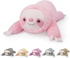 gnomantic Animales de peluche con peso de perezoso, almohada de felpa para