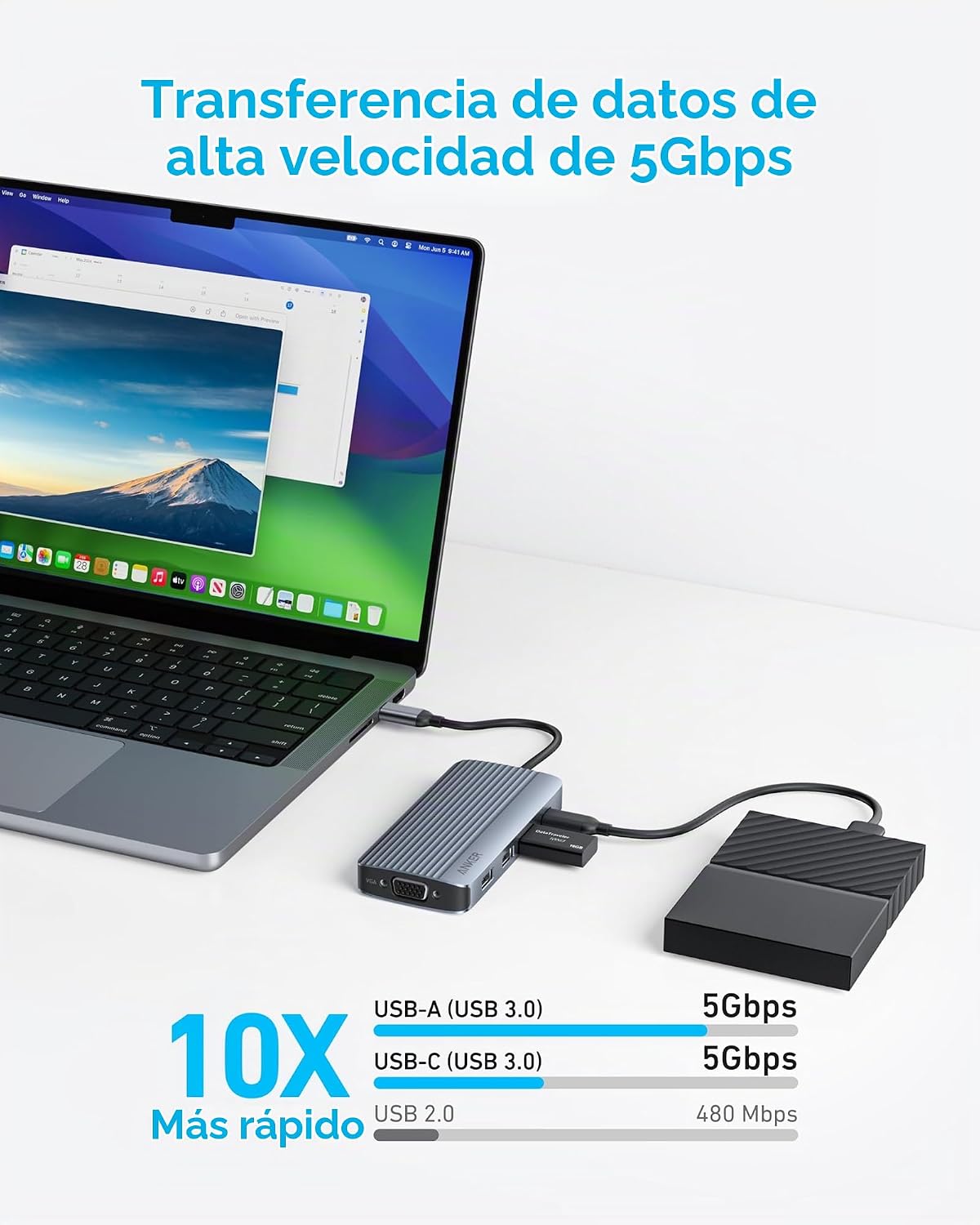 Anker, A8379, hub USB 4