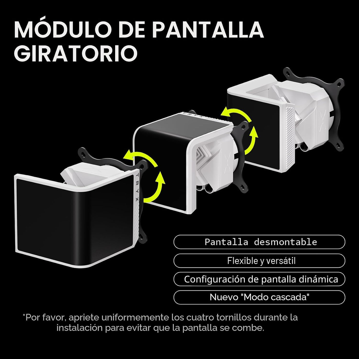 TRYX PANORAMA SE 240 ARGB BLANCO 240mm AIO Giratoria Pantalla Curva...