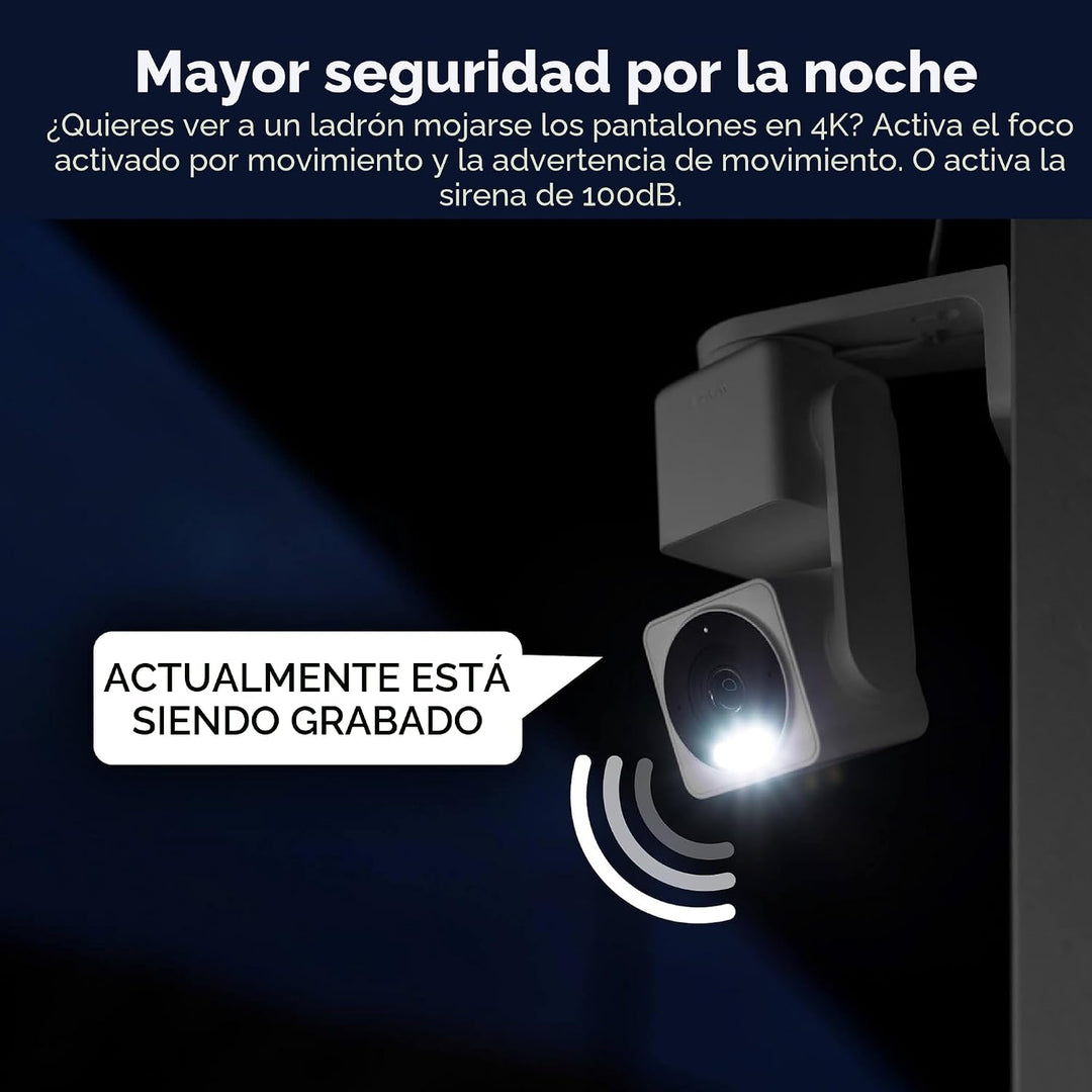 WYZE Cam Pan v4, cámara de seguridad inteligente 4K, cámaras AI par...