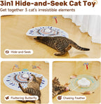 Juguetes para gatos Potaroma recargables, 3 en 1 busca y esconde para gatitos, juego automático interactivo, mariposa revoloteando, varita con plumas en movimiento, ejercicio para gatitos en