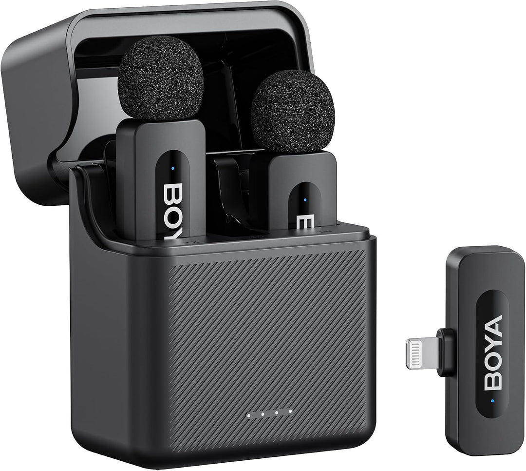 BOYA V3 Combo Micrófono inalámbrico para iPhone\/Andriod\/PC\/Lapto...