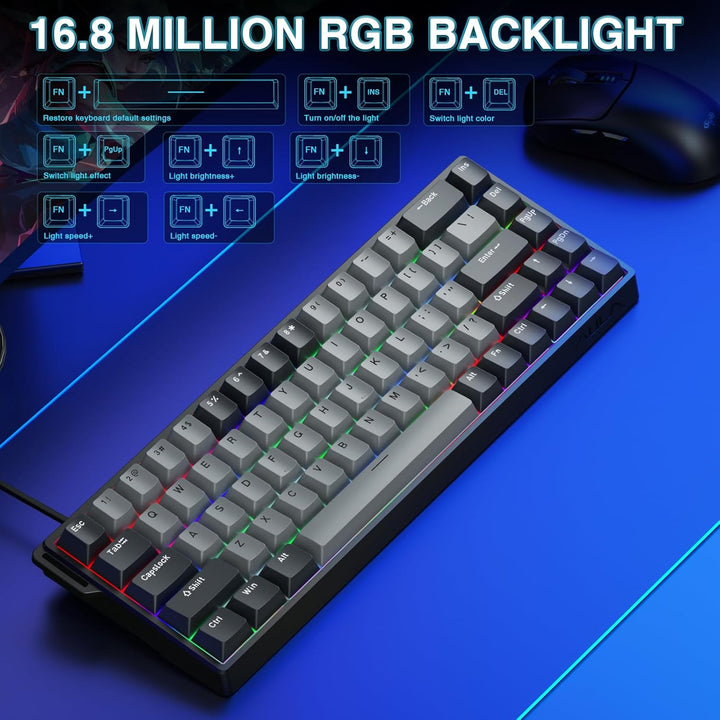 AULA WIN68 HE PRO - Teclado para Juegos con Efecto Hall y Interrupt...