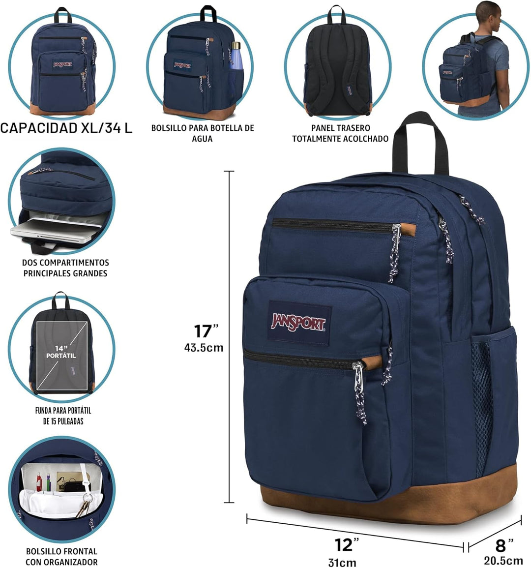 JanSport Mochila Cool con funda para laptop de 15 pulgadas, mochila...