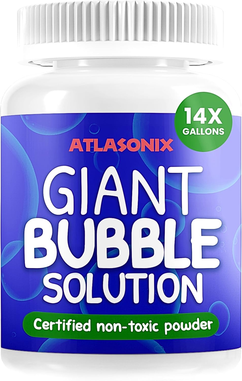 Solución de burbujas gigantes | Varita gigante de burbujas | Solución de recarga en polvo 100% segura para niños para todos los juguetes de burbujas, varitas y diversión familiar al aire libre, hace 1792 onzas – 14 galones