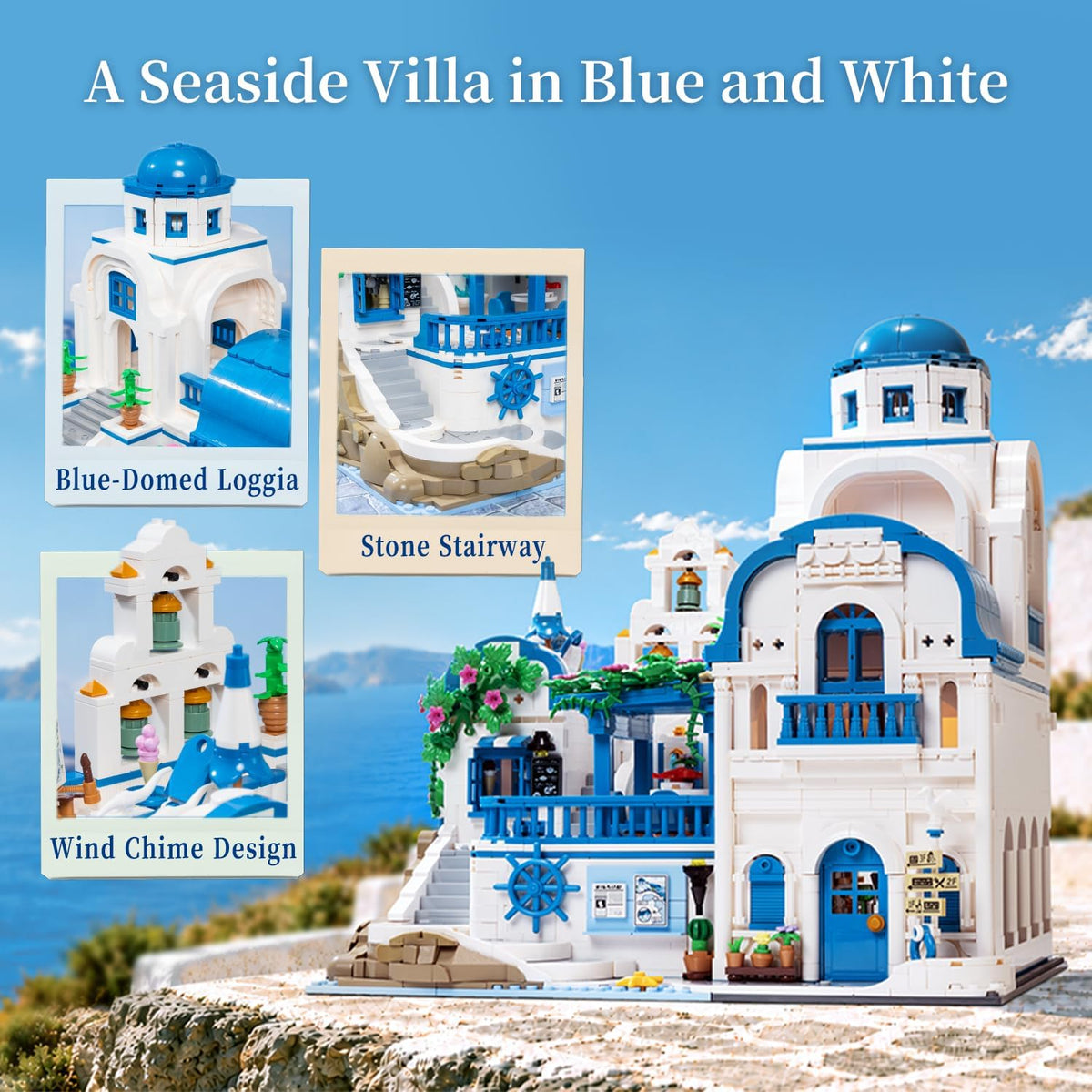 PANTASY Aegean Villa Architecture - Juego de construcción para adultos