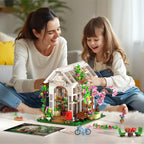 HOGOKIDS Juego de construcción de casa de flores con luz