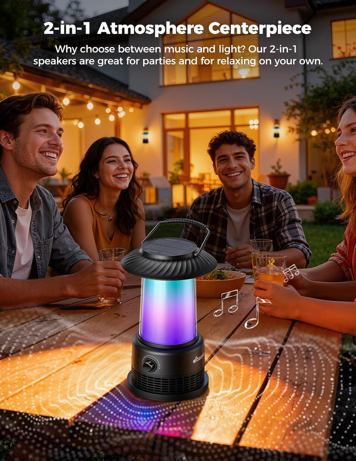Altavoces solares Bluetooth para exteriores, impermeables, IPX7, pa...
