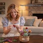 Ever-Blooming - Juego de construcción de ramo de madera, kit de