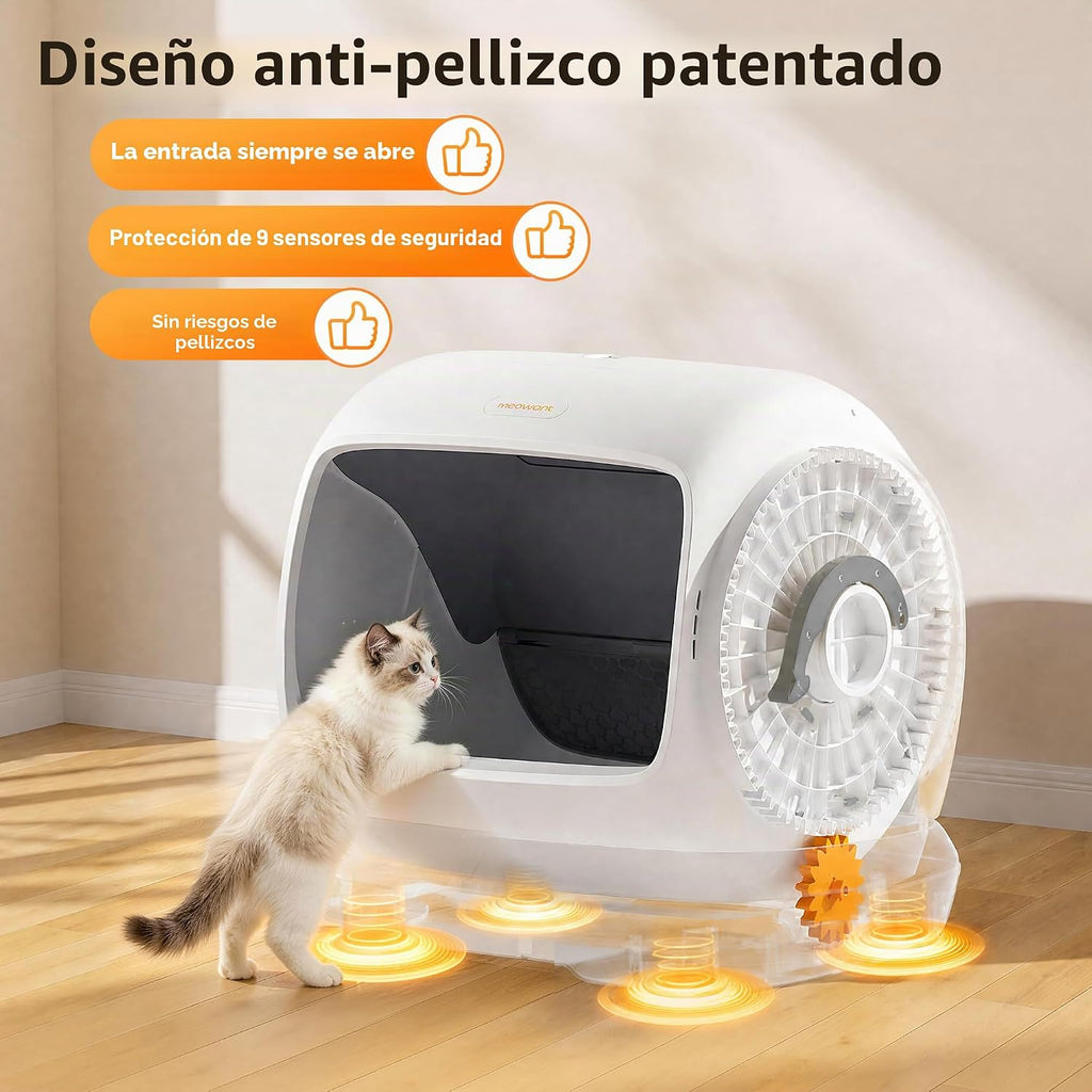 Meowant Caja de arena automática de gran espacio para varios gatos