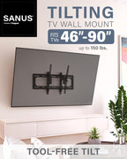 SANUS - Soporte de pared extensible inclinable para televisores de 46 a 90