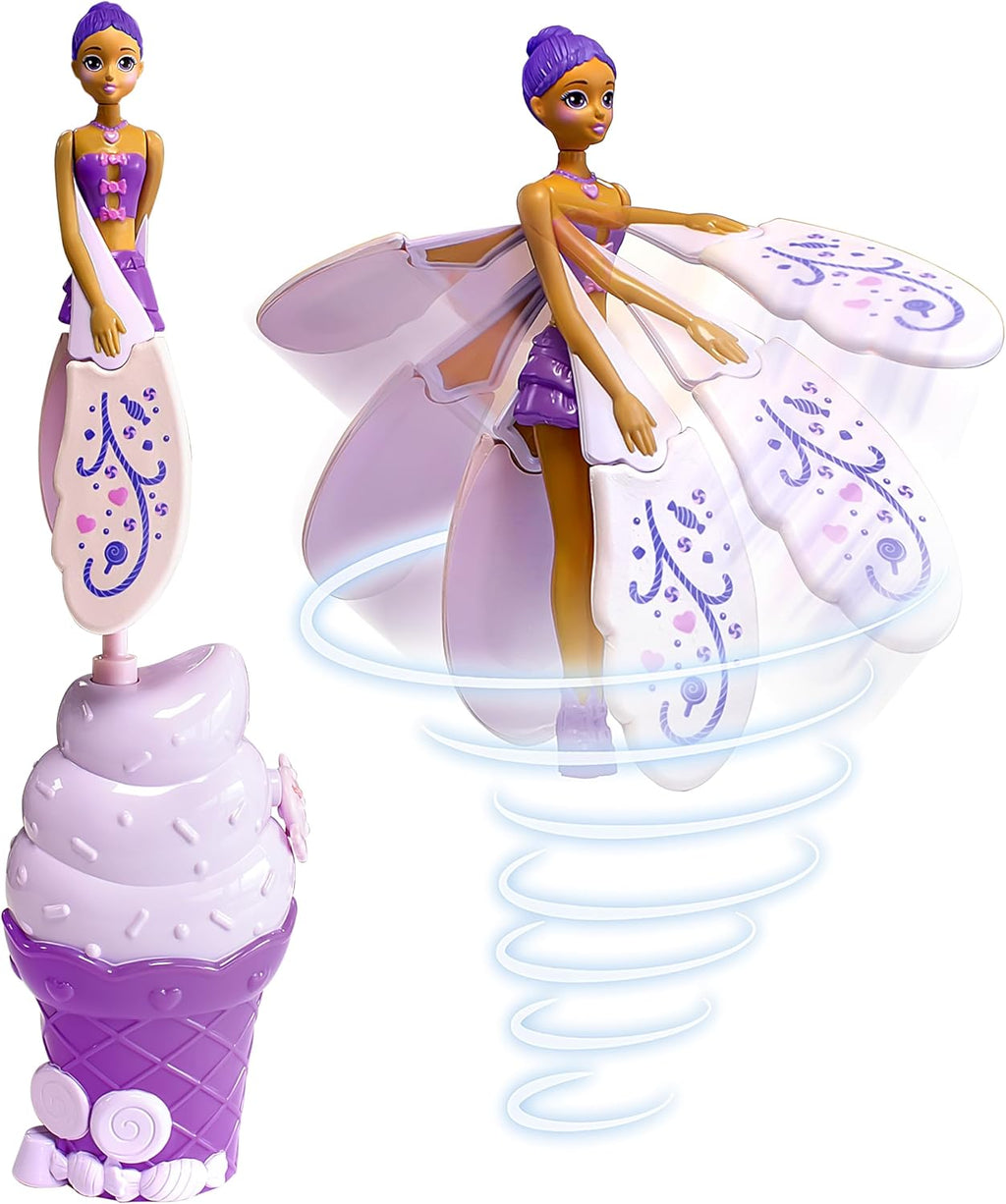 Muñeca voladora Sky Dancers, juguete de cuerda, sin baterías, Purple Licious