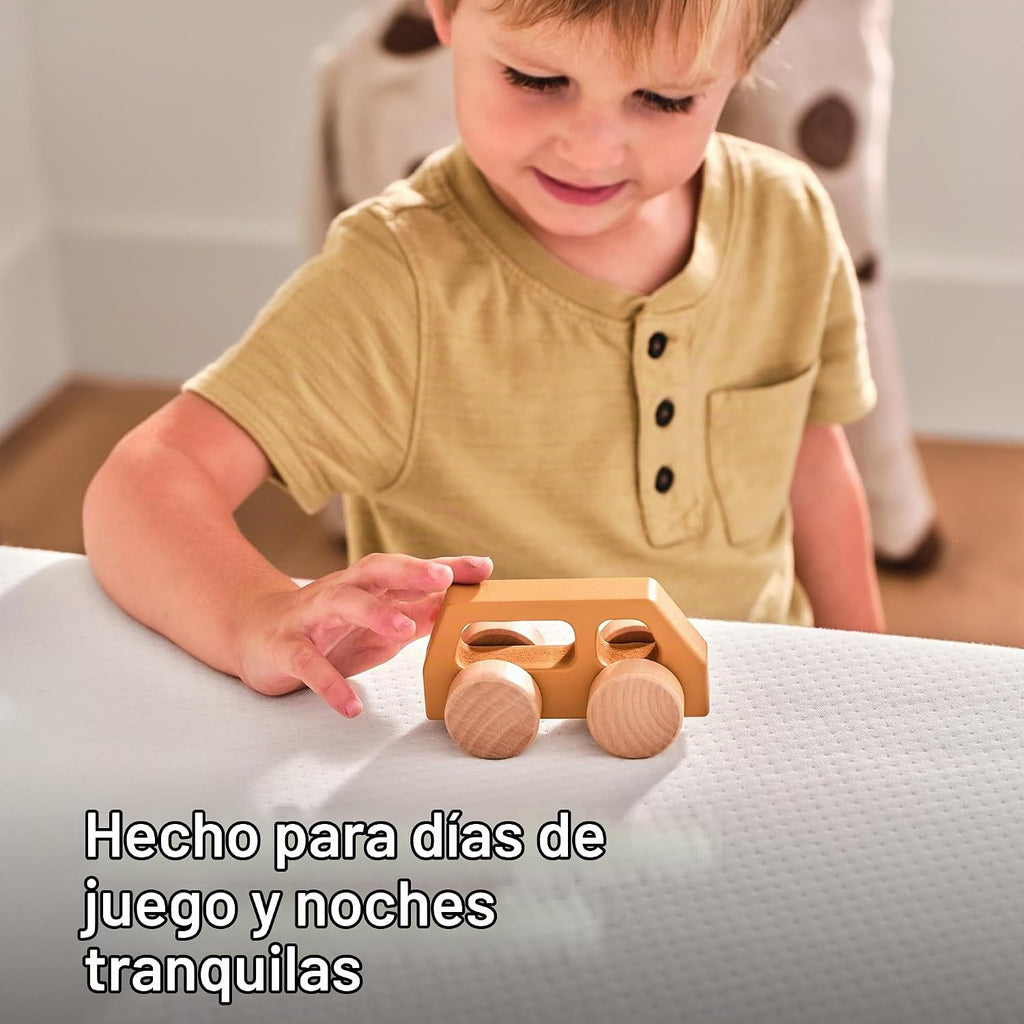 Nectar - Marco de cama de bambú para niños, individual, blanco, 12 pulgadas de altura, sin herramientas