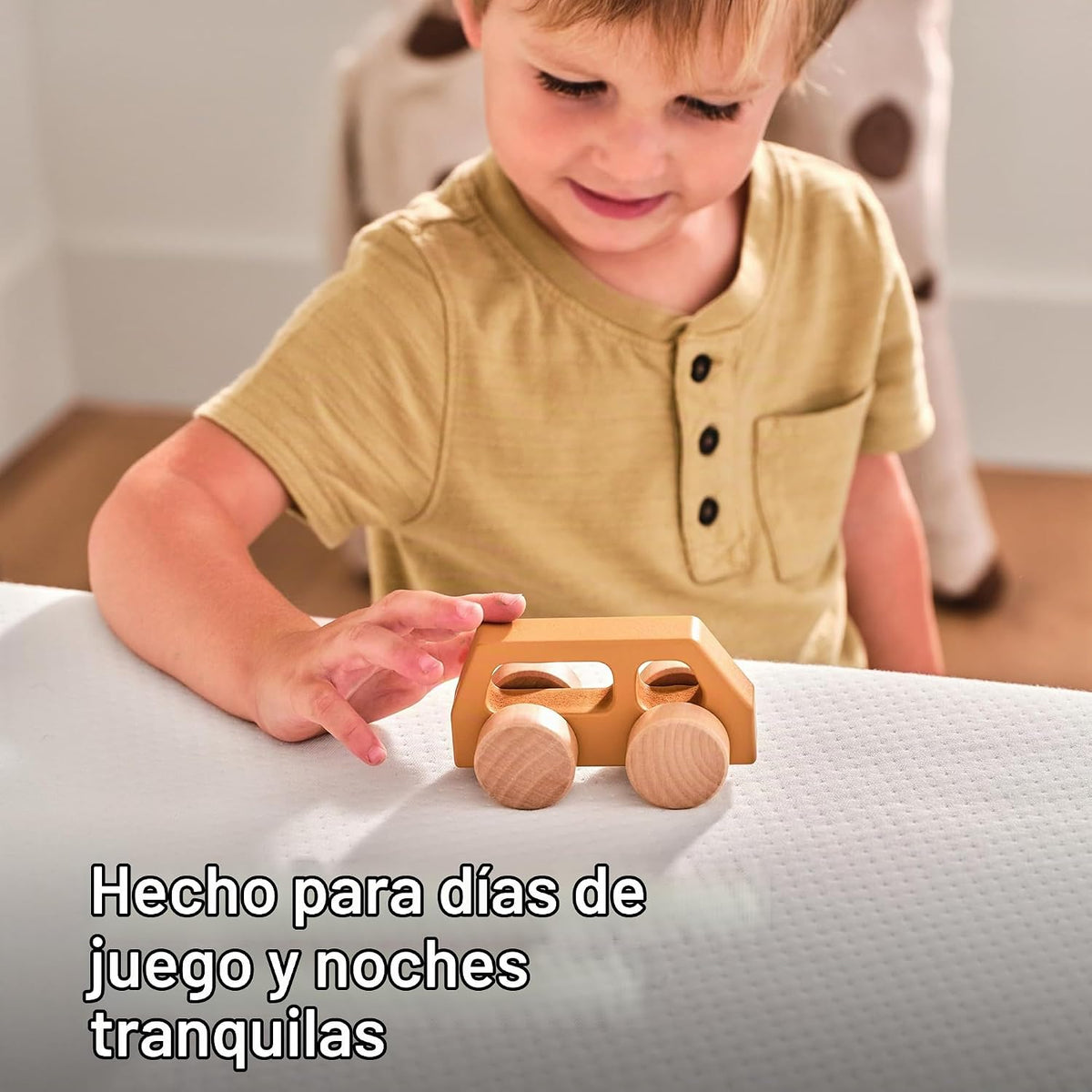 Nectar - Marco de cama de bambú para niños, individual, blanco, 12 pulgadas de altura, sin herramientas