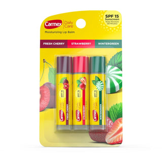 Carmex Daily Care - Bálsamo labial hidratante en barra, cereza, fre...