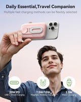 Cargador portátil magnético para iPhone y Apple Watch, banco de ene...