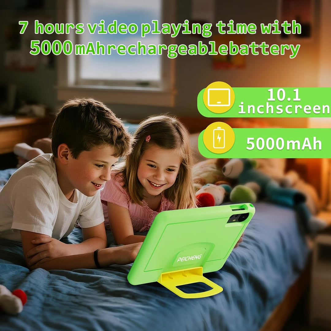 PEICHENG - Tablet para niños con estuche protector EVA, Android 15....