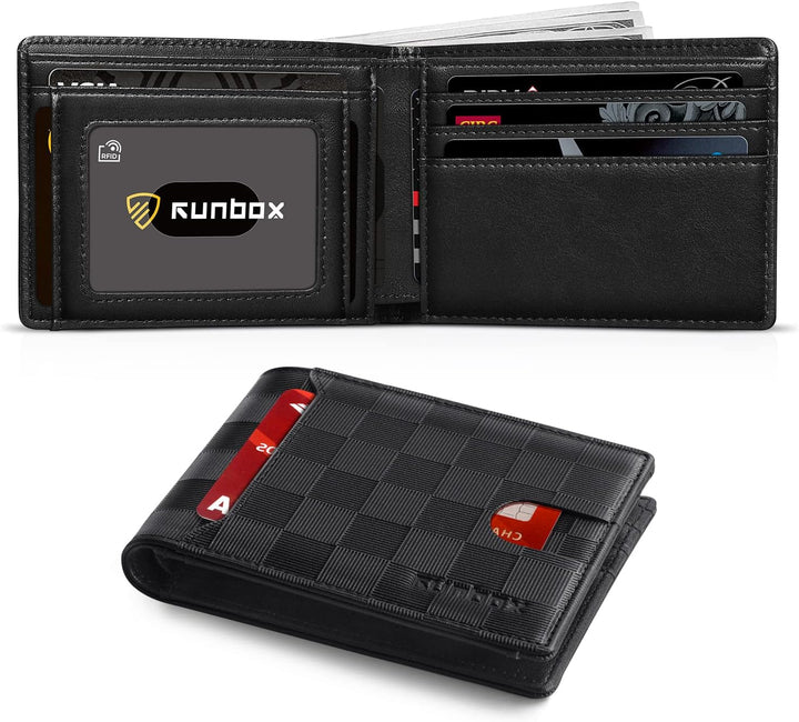 RUNBOX Cartera delgada para hombre, 11 ranuras para tarjetas de cré...