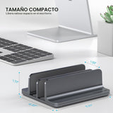 YICOSUN Soporte vertical de aluminio de doble ranura para computado...