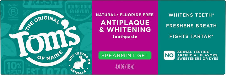 Tom's of Maine Pasta dental en gel natural, antiplaca y blanque...