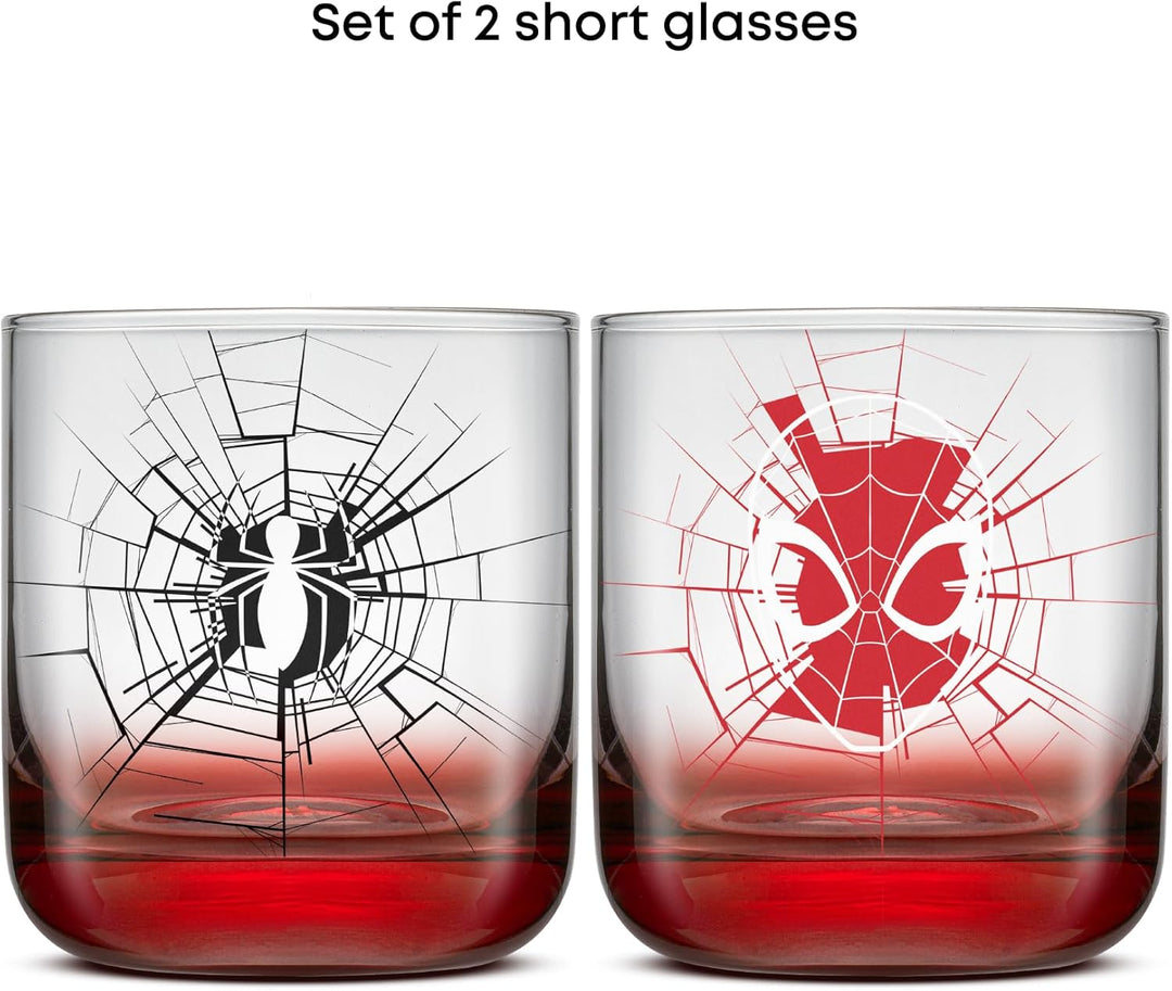 JoyJolt Marvel Spider-Man Webbed Hero - Vasos cortos de