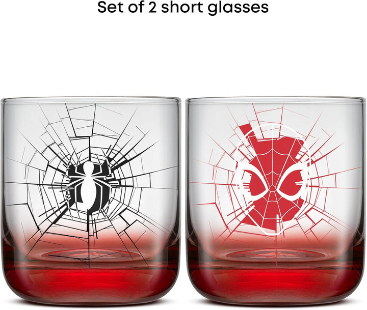 JoyJolt Marvel Spider-Man Webbed Hero - Vasos cortos de