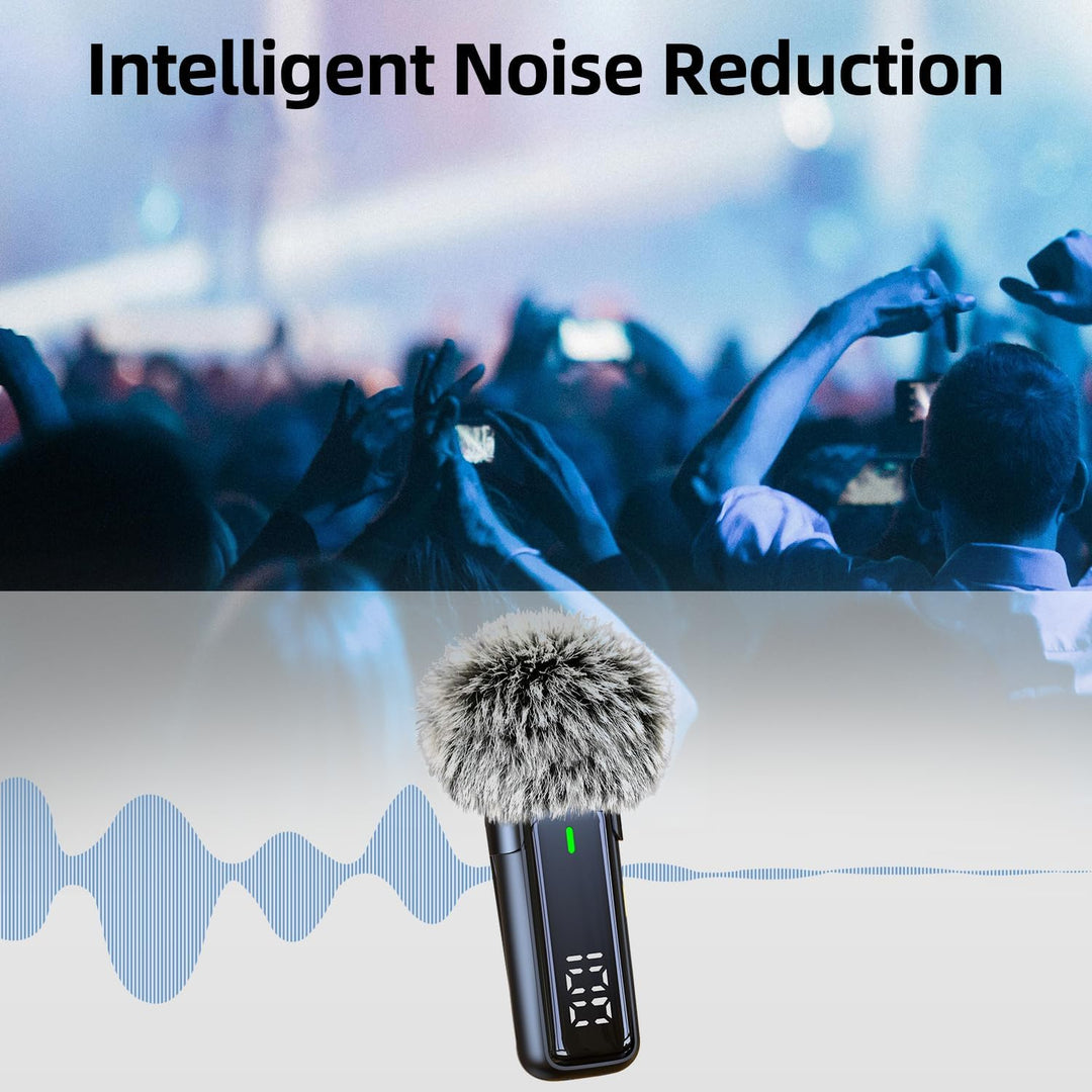 TXTUNE Micrófono inalámbrico Lavalier para iPhone iPad Android - Mi...