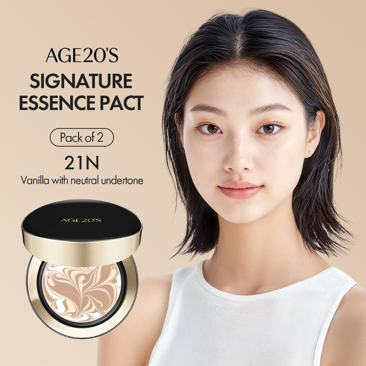 AGE20'S Signature Essence Pact SPF 50+ | Paquete de 2 | 21N VAI...