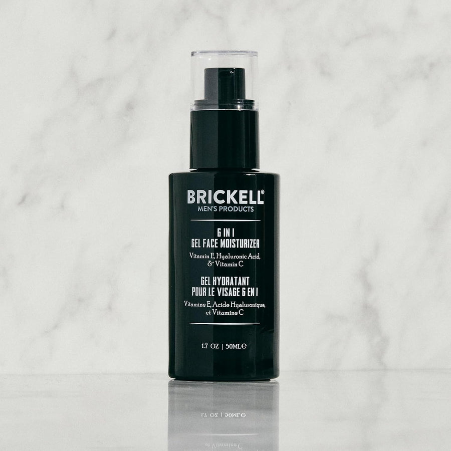 Brickell - Crema hidratante facial de gel 6 en 1 para hombres, hume...