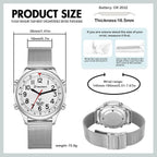 Hearkent Reloj atómico parlante para mujer, alto y claro, en inglés para personas mayores, ciegas, visualmente impariadas, regalo exquisito y elegante, 2004L