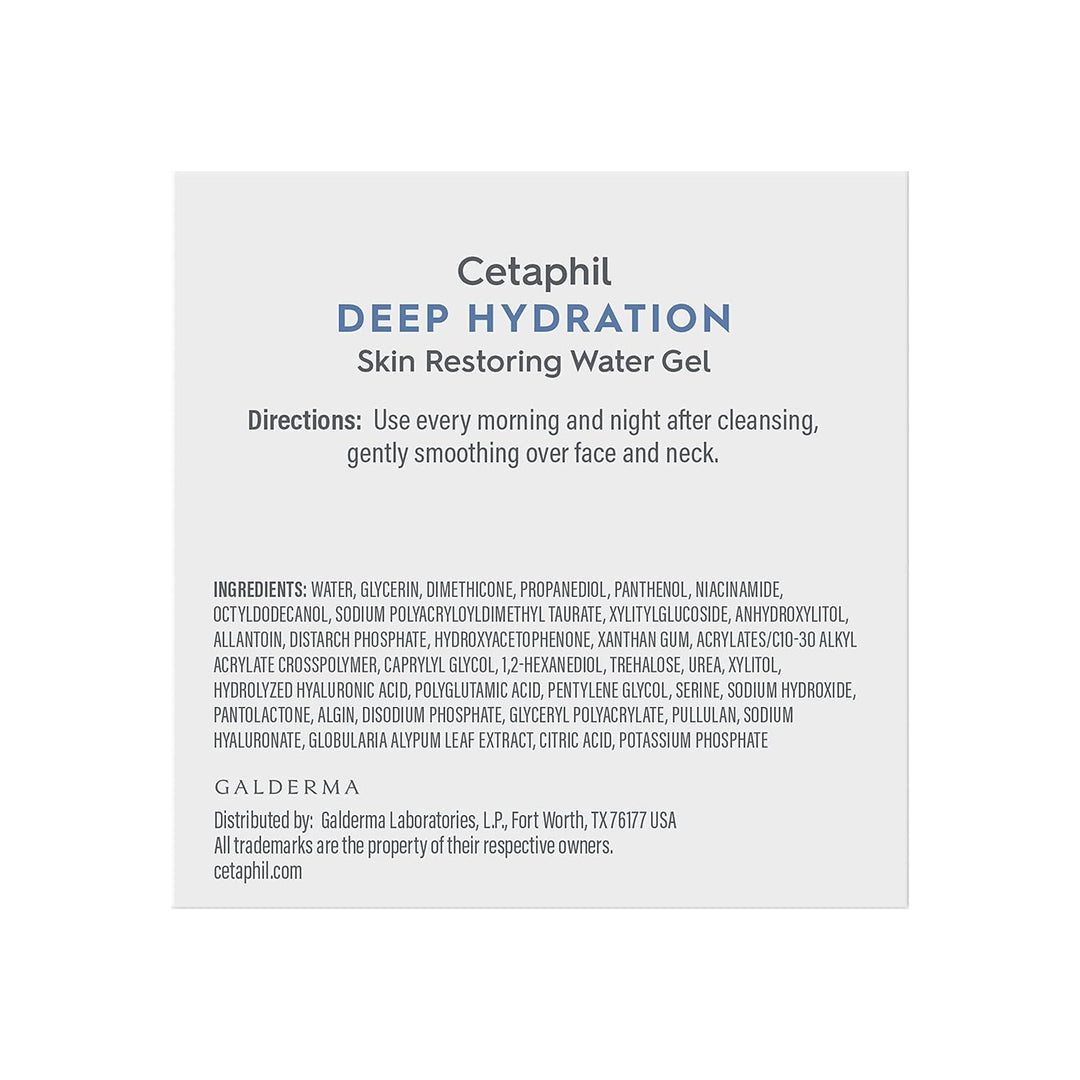 Cetaphil Gel de agua restaurador de piel de hidratación profunda co...