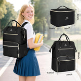 MATEIN - Mochila para portátil con fiambrera, mochila de almuerzo d...
