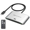 Cable Matters conmutador USB C KVM de 20Gbps para 2 computadoras, 140W PD Carga