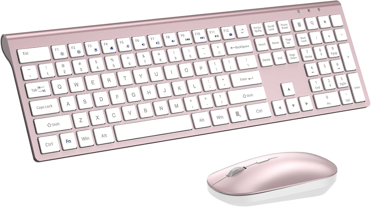 Combo de teclado y mouse inalámbricos, teclado y mouse de tamaño co...