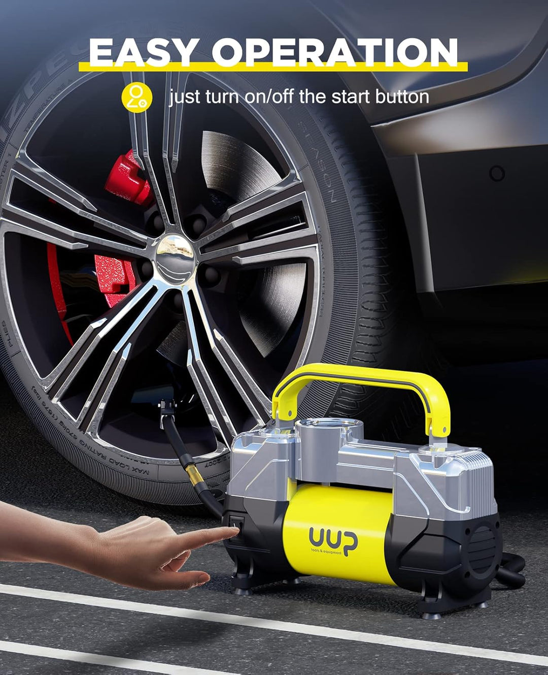 UUP Inflador de Neumáticos Compresor de Aire, 150PSI 12V DC Doble C...