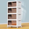 4 Tier Plastic Storage Bins con Lid 23QT, Stackable Storage Bins
