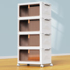 4 Tier Plastic Storage Bins con Lid 23QT, Stackable Storage Bins